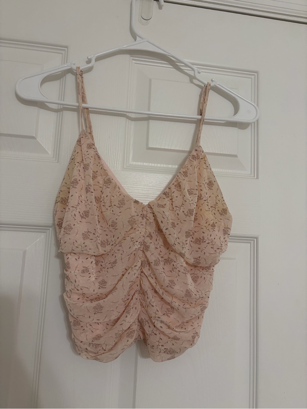 Active USA Blush Pink Floral Lace Cami